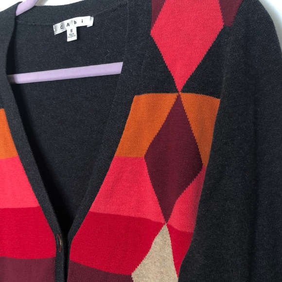 CAbi 171 color block cardigan sweater - Picture 2 of 6